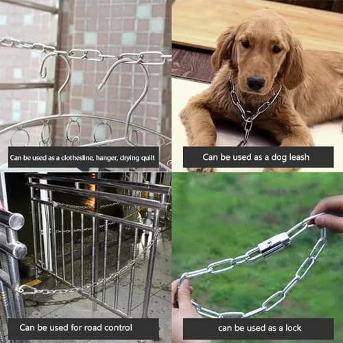 4every SUS304 Stainless Steel Chain 3m (0.1 inches / 2.5mm) | Light Duty Utility Chain for Home & Outdoor Use thumbnail 5