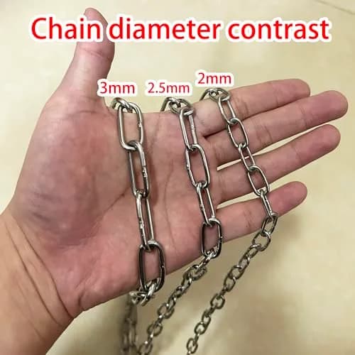 4every SUS304 Stainless Steel Chain 3m (0.1 inches / 2.5mm) | Light Duty Utility Chain for Home & Outdoor Use thumbnail 2