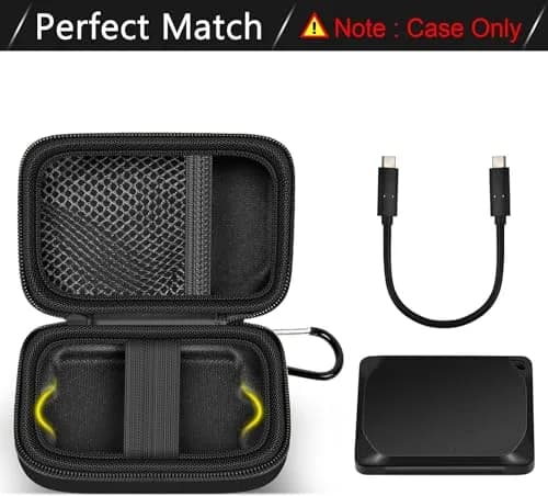 ANKHOH Carrying Case for Crucial X10 X9 Pro 4TB/2TB/1TB | Travel Hard Drive Bag, Compact & Shockproof thumbnail 2