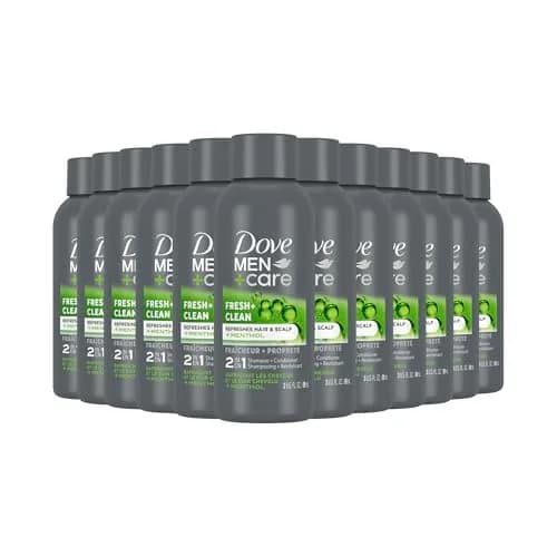 Dove Men+Care Fortifying 2-in-1 Shampoo and Conditioner for Normal to Oily Hair, 3 oz (Pack of 12) | Strengthens Thinning Hair thumbnail 1