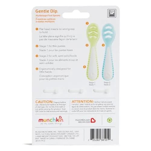 Munchkin Gentle Dip Baby Spoons Self Feeding 3 Pack | Baby-Led Weaning Support thumbnail 7
