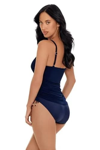 MagicSuit Chromatique Ella Underwire One Piece Swimdress, Navy, 8 | Slimming & Versatile Design thumbnail 2
