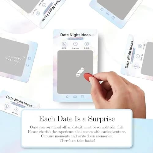 VUNCESSIN 40 Date Night Ideas Scratch-Off Cards for Couples | 40 Date Night Ideas thumbnail 5