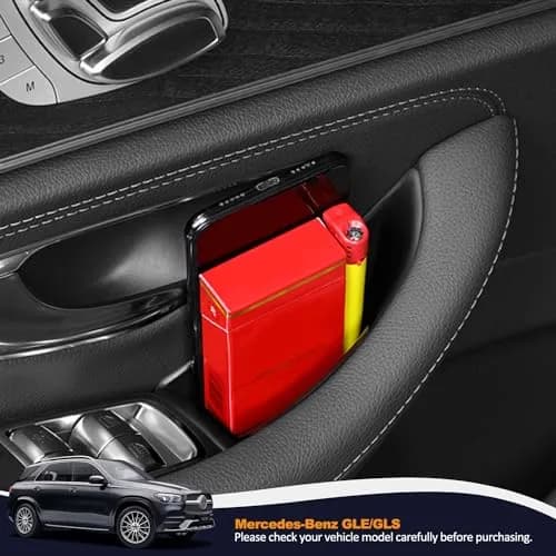 kenddeel Compatible with Mercedes Benz GLE 350 450 & GLS 450 54 2020-2023 Front Row Door Organizer Tray, 2Pcs Side Door Handle Pocket Armrest Storage Box Phone Glove Container thumbnail 4