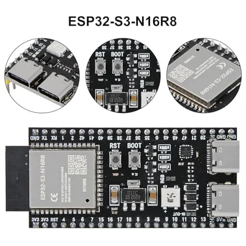 DORHEA ESP32-S3 Development Board Type-C WiFi+Bluetooth | Single Board Computer for IoT thumbnail 3