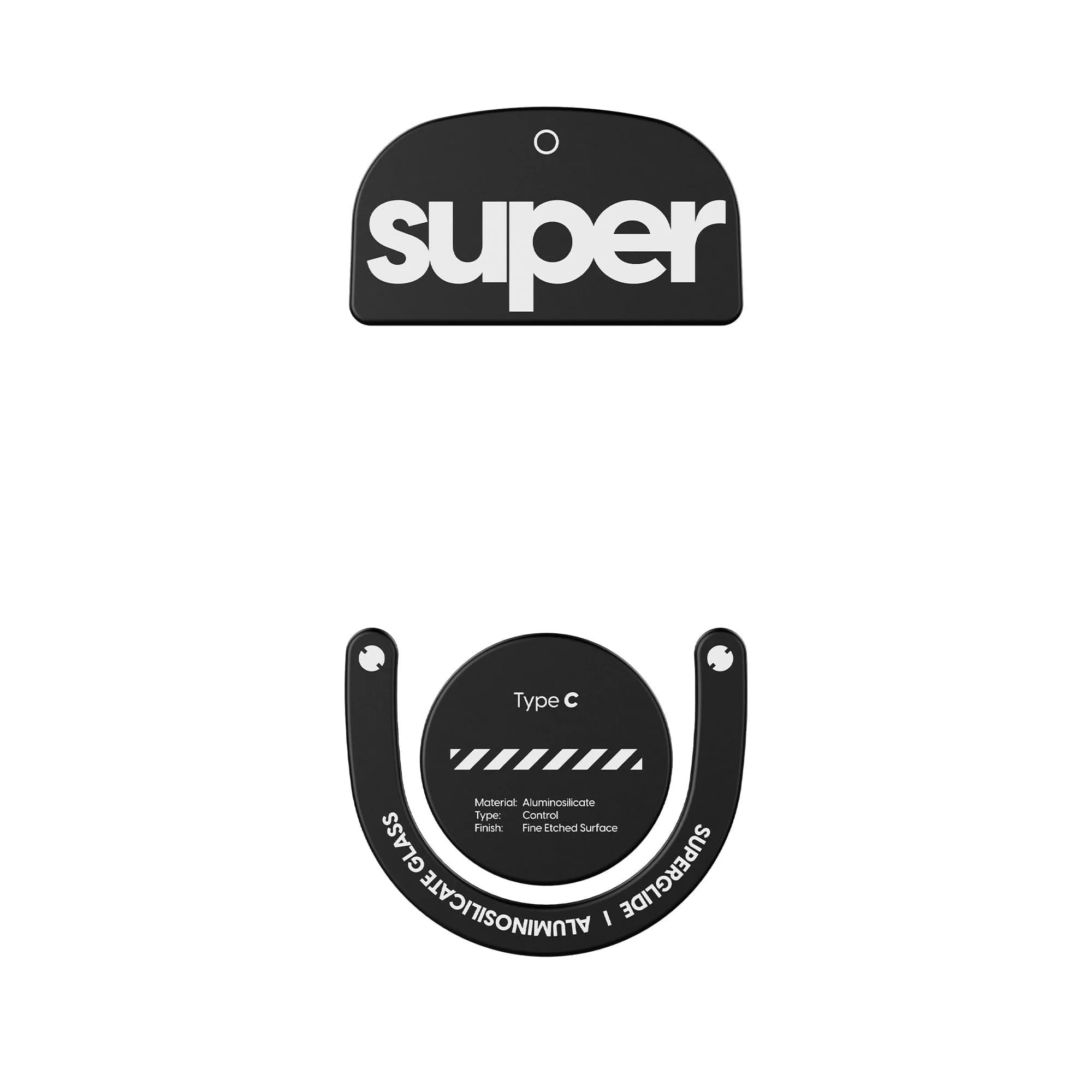 Pulsar Gaming Gears Superglide Type-C Skates for GPro X Superlight 2, Black | Micro-Texture Speed Control & Durability - main product image