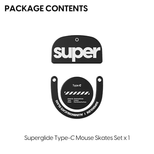 Pulsar Gaming Gears Superglide Type-C Skates for GPro X Superlight 2, Black | Micro-Texture Speed Control & Durability thumbnail 4