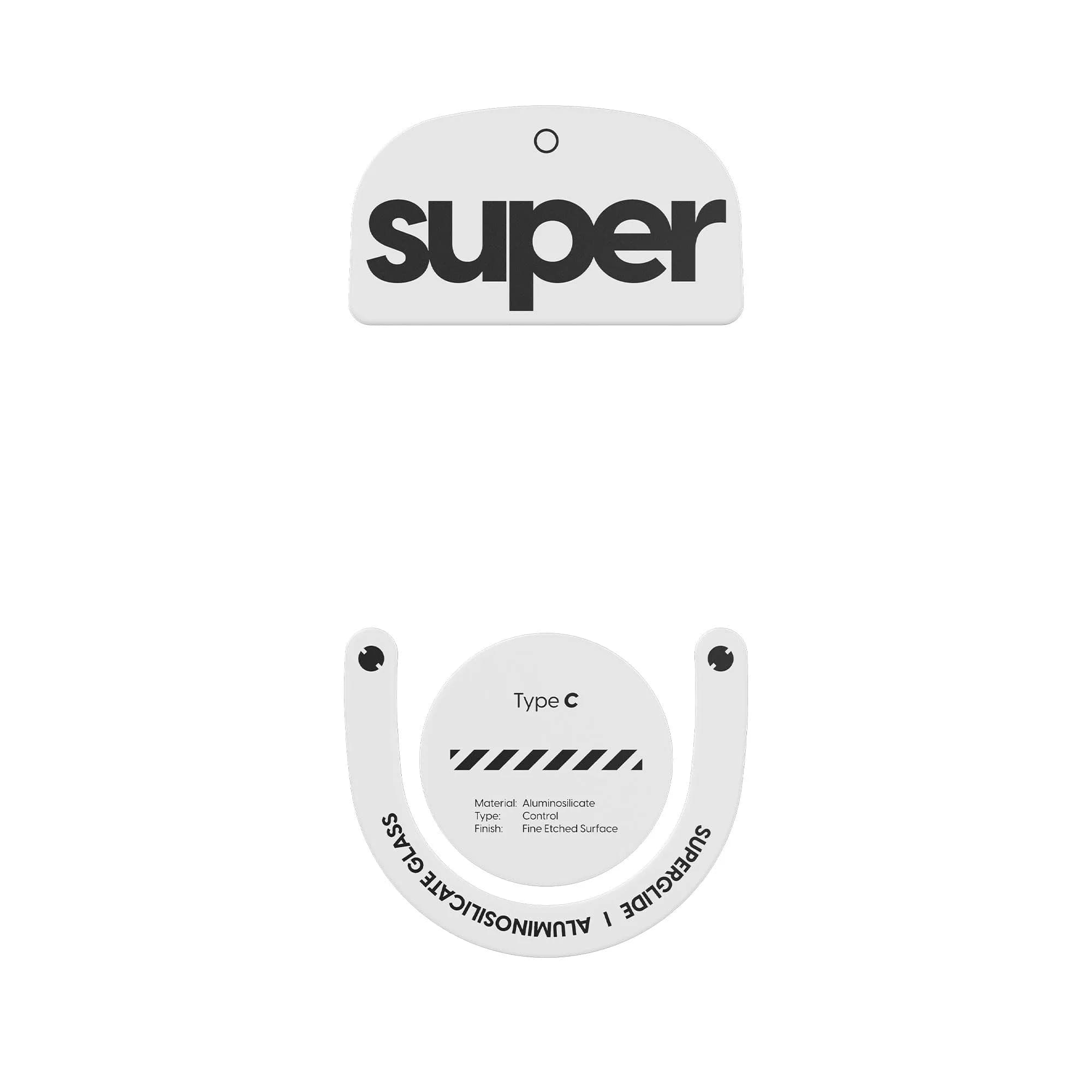 Pulsar Gaming Gears Superglide Type-C Skates for GPro X Superlight 2, Black | Micro-Texture Speed Control & Durability — For GPro X Superlight 2-White