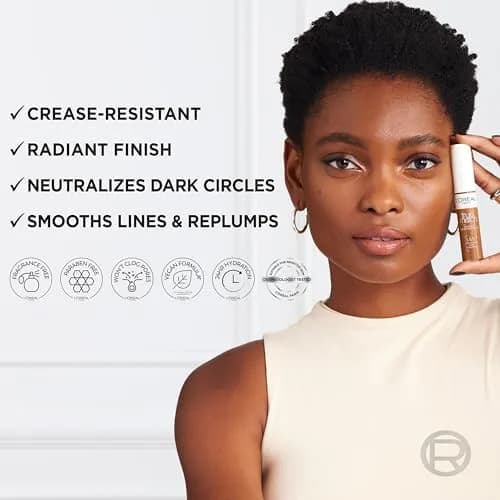 L'Oreal Paris True Match Radiant Serum Concealer, Brightening Under Eye Concealer with 1.5% Hyaluronic Acid & Caffeine, C7, 0.33 Oz | Hydrates & Corrects thumbnail 6