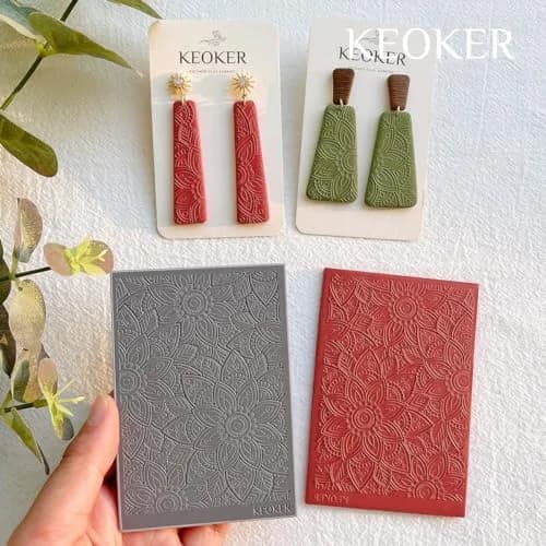 Keoker Boho Texture Sheets Set | Polymer Clay Texture Mat for Jewelry & Crafts (1-3) thumbnail 2