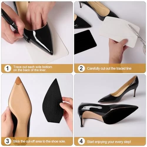 Ashoesert Non Slip Sole Protector Pads for Heels, 15.2cm x 11.4cm (6"x4.5") | Protects Expensive Heels & Adds Grip thumbnail 6