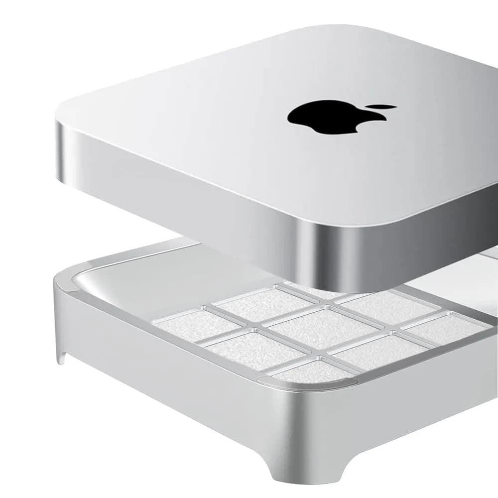 IFCASE Silver Engine Air Filter Stand for Mac Studio & Mac Mini | 7.76 inches (19.7 cm)