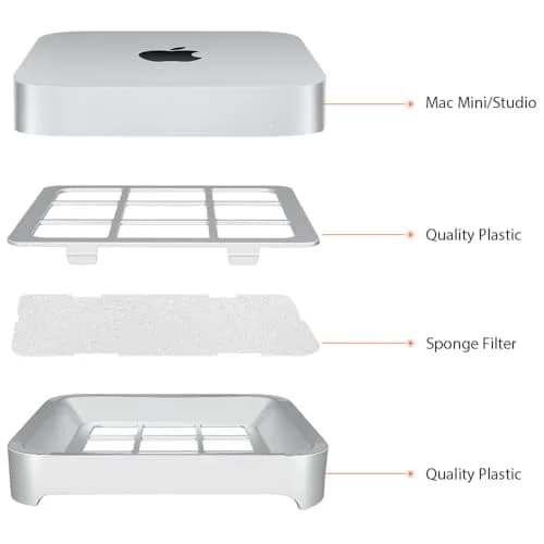 IFCASE Silver Engine Air Filter Stand for Mac Studio & Mac Mini | 7.76 inches (19.7 cm) thumbnail 8
