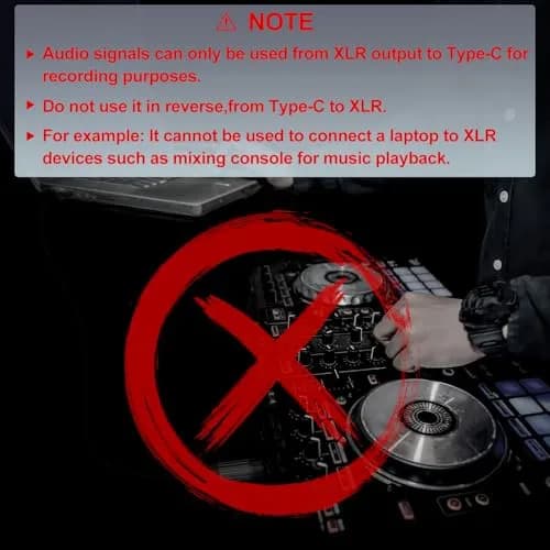 J&D USB C to XLR Microphone Cable 1m (3.3 Feet) | Braided Balanced Audio Cord for Dynamic Mics thumbnail 2