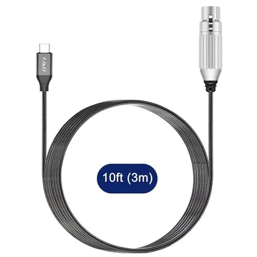 J&D USB C to XLR Microphone Audio Cable, Braided 9.8 Feet | High Fidelity Studio-Grade Sound thumbnail 7