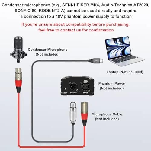 J&D USB C to XLR Microphone Audio Cable, Braided 9.8 Feet | High Fidelity Studio-Grade Sound thumbnail 3