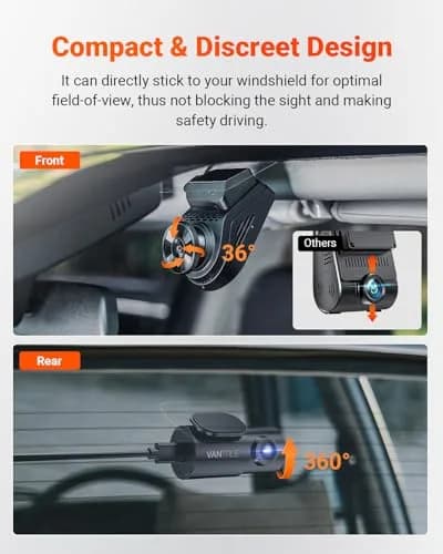 VANTRUE S1 Pro 2-Channel Dash Cam 1440P + 1080P | STARVIS 2 Night Vision, GPS, WiFi, AI Safety thumbnail 8