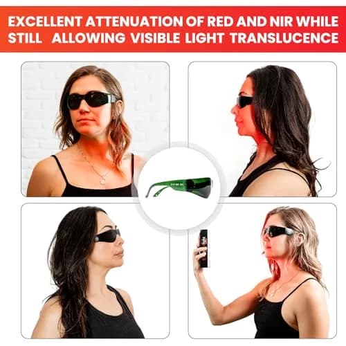 Mito Red Light Red Light Therapy Glasses IR3 Dark | Eye Protection for Infrared & Near-Infrared Light thumbnail 5