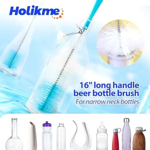 Holikme 11-Piece Tube Cleaning Lab Brush Set with Long Handle, Green | 4.3cm (1.7in) x 40cm (16in) Brush thumbnail 3
