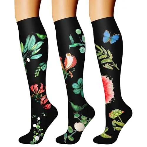 CHARMKING Compression Socks for Women & Men Circulation (3 Pairs) 15-20 mmHg | Medical Grade Support thumbnail 1