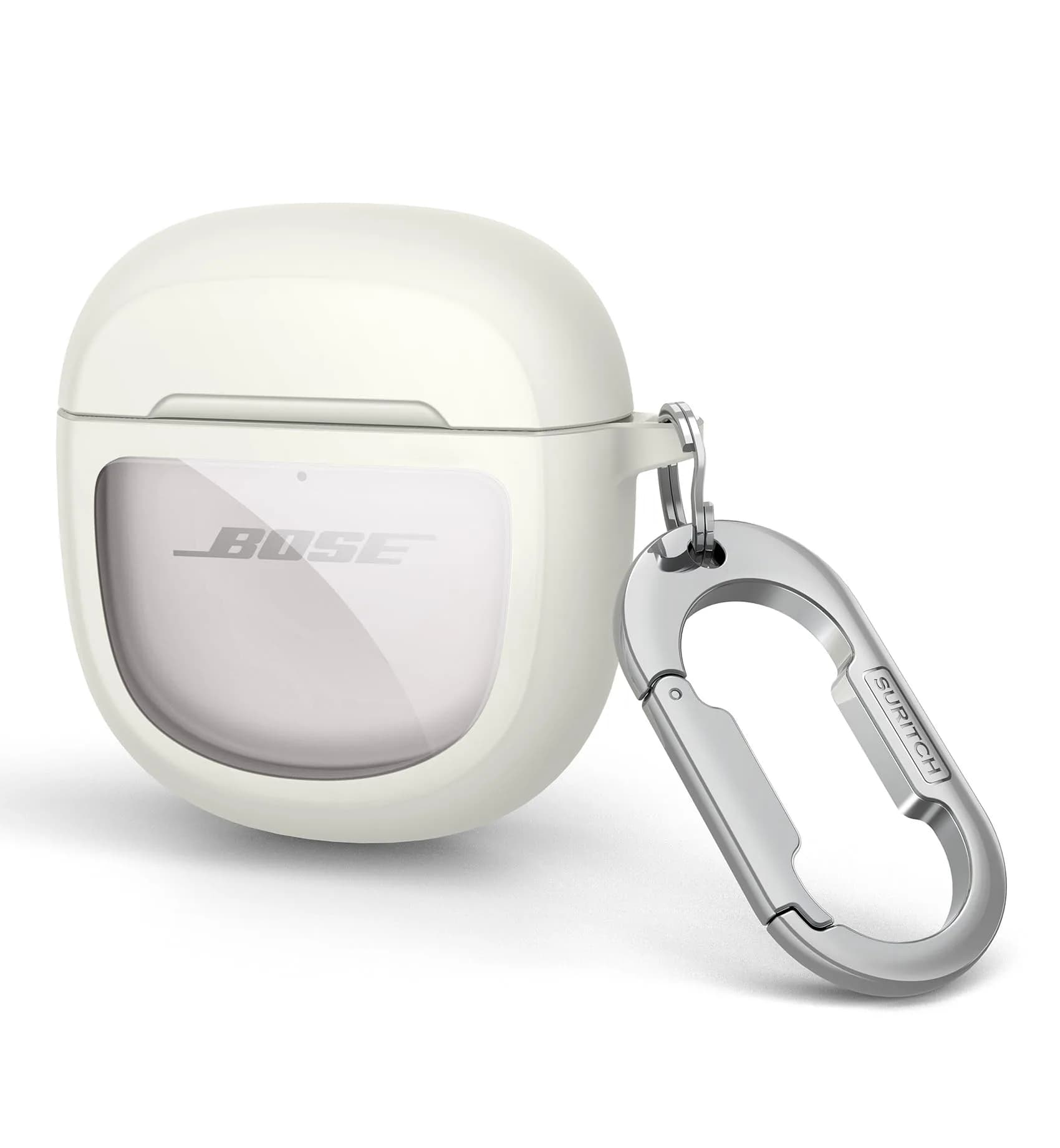 SURITCH Protective Case for Bose QuietComfort Earbuds II & Ultra | White (1-Pack)
