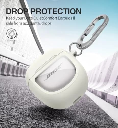 SURITCH Protective Case for Bose QuietComfort Earbuds II & Ultra | White (1-Pack) thumbnail 3