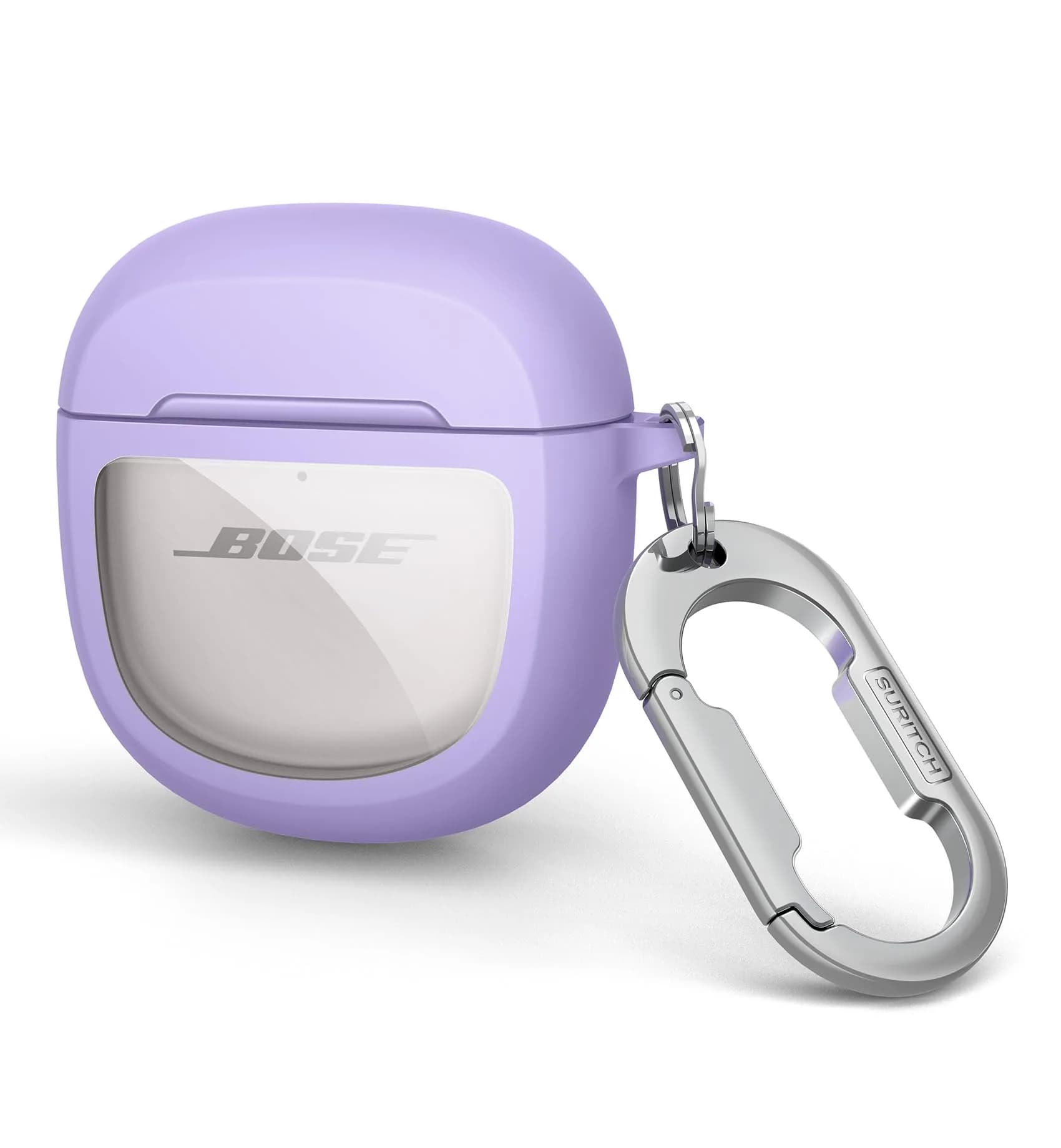 SURITCH Black Protective Case for Bose QuietComfort Earbuds II & Ultra | 7.3cm (2.87in) — Purple