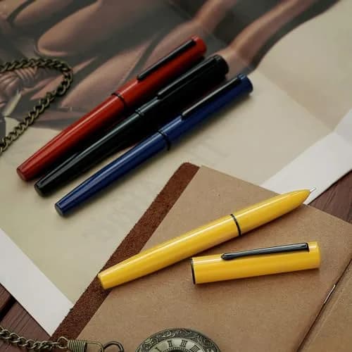HONG DIAN C1 Fountain Pen Extra Fine Nib, Dark Blue & Classic Retro Design Metal Pen with Ink Converter (140mm, 26.5g) thumbnail 7