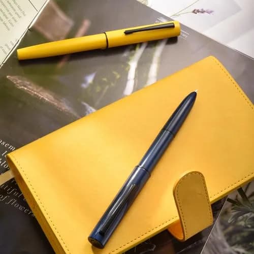 HONG DIAN C1 Fountain Pen Extra Fine Nib, Dark Blue & Classic Retro Design Metal Pen with Ink Converter (140mm, 26.5g) thumbnail 8