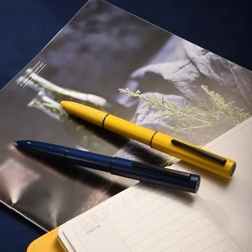 HONG DIAN C1 Fountain Pen Fine Nib, Dark Blue & Classic Retro Design Metal Pen with Ink Converter | Smooth Ink Flow Writing Instrument thumbnail 4