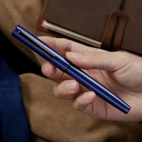 HONG DIAN C1 Fountain Pen Fine Nib, Dark Blue & Classic Retro Design Metal Pen with Ink Converter | Smooth Ink Flow Writing Instrument thumbnail 6