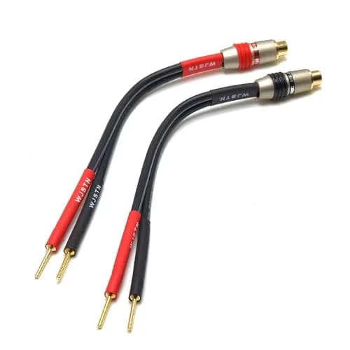WJSTN RCA to 2mm Pin Banana Plug Adapter 6 inches | High-Quality Audio Connector for Home & Car thumbnail 4