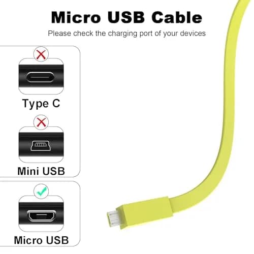 Zosvoses Micro USB Charging Cord for UE Wonderboom 3 & Megaboom 3 | 4ft Yellow thumbnail 3