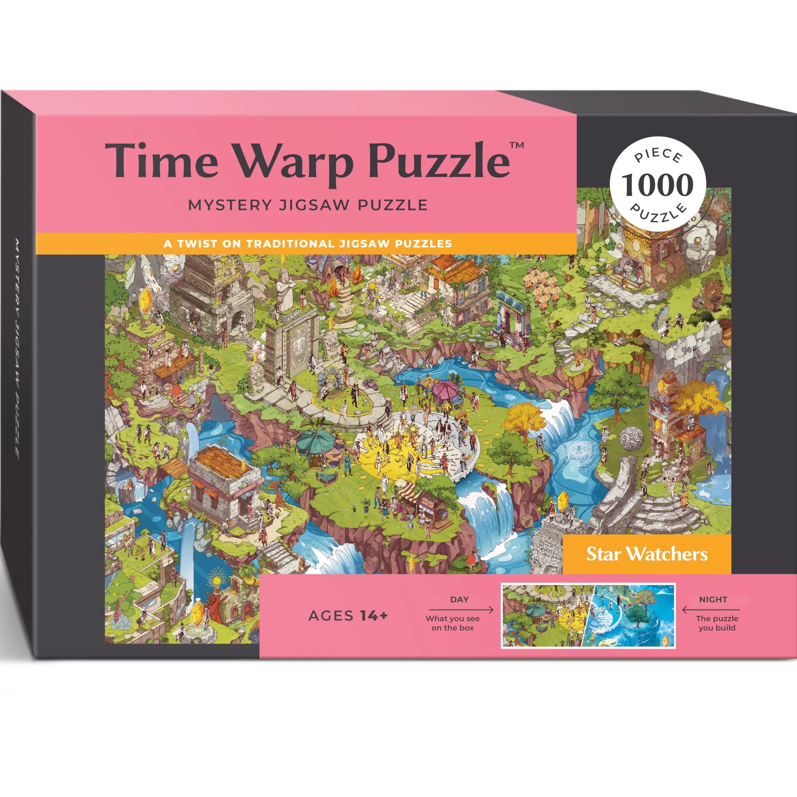 da Vinci's Room Time Warp Puzzle – Star Watchers - 1000 Piece Jigsaw Puzzle for Adults | Day to Night Scene Challenge - main product image