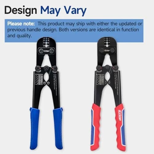 IWISS 1608M4 Wire Rope Crimper Kit with Cutter & Terminal Case, 3/64"–1/8" (1.2-3mm) | Crimps Oval, Double-Barrel, Copper Sleeves thumbnail 6