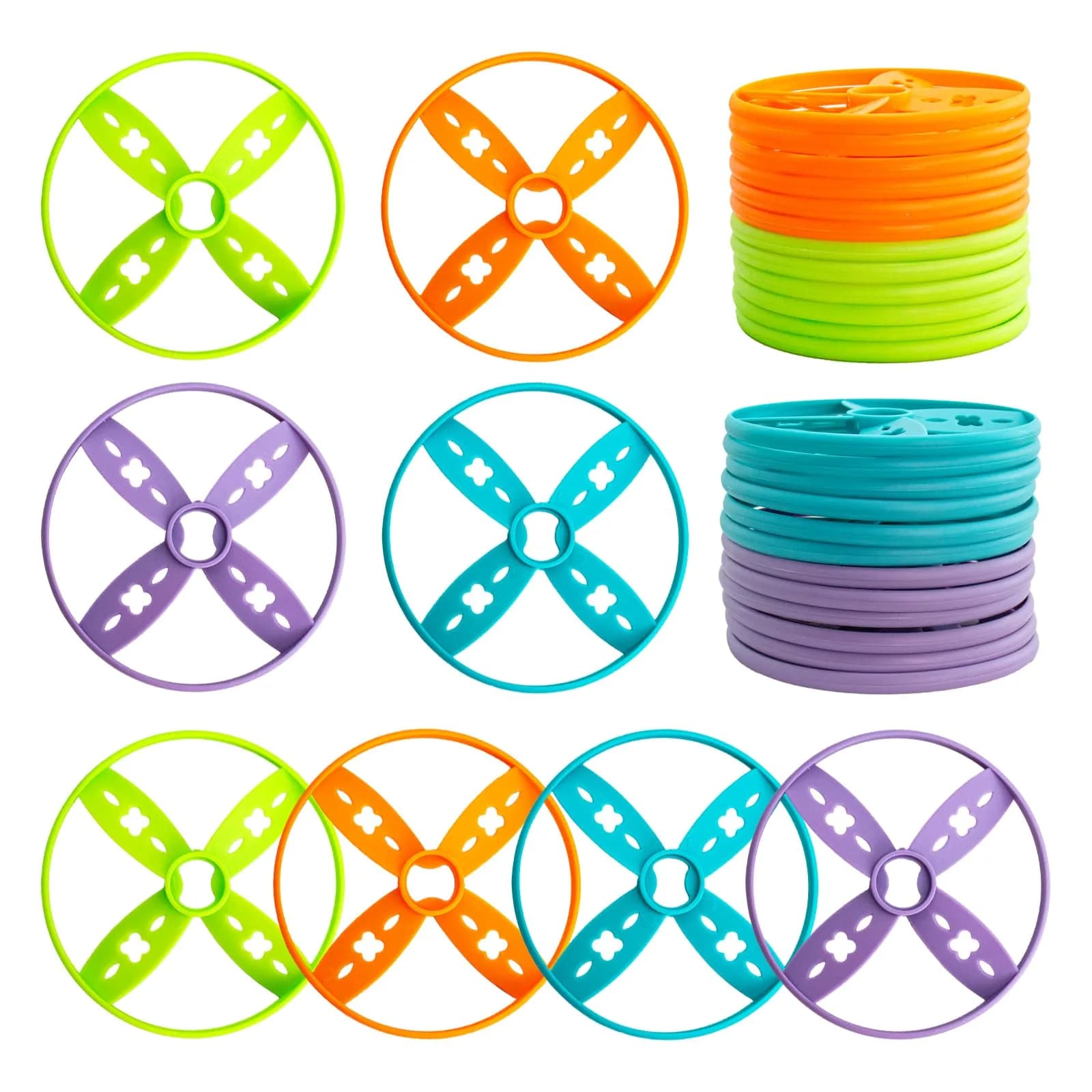 pamexin Outside Toys for Kids Ages 4-8 | 24 Discs Outdoor Play Set with Launchers - main product image