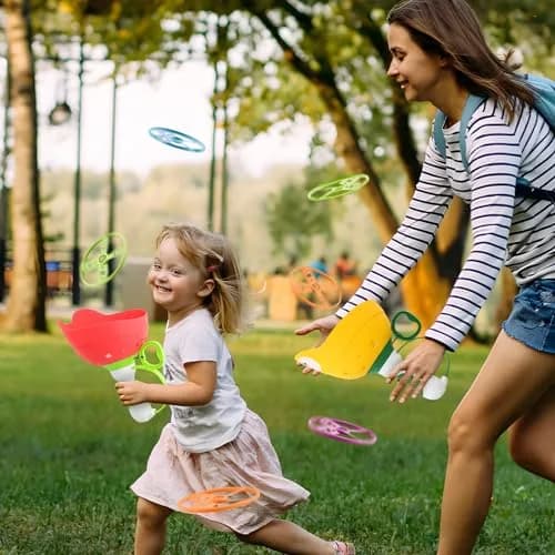 pamexin Outside Toys for Kids Ages 4-8 | 24 Discs Outdoor Play Set with Launchers thumbnail 6