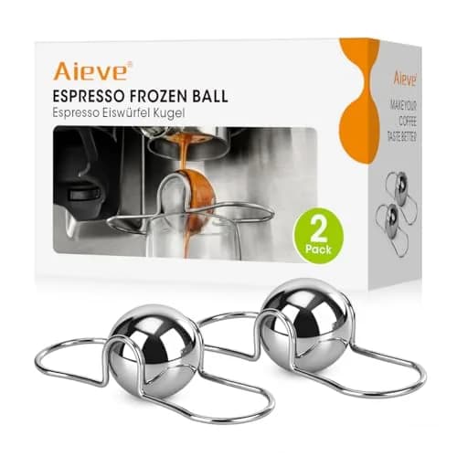 AIEVE Espresso Cooling Balls (2 Pack) Stainless Steel Espresso Accessories | Chill Coffee for Smoother Taste & Reduced Dilution thumbnail 1