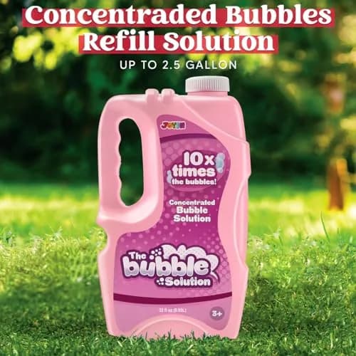 JOYIN Pink Bubble Solution Refills 946ml (32 fl oz) | Concentrated for Giant Bubbles thumbnail 2