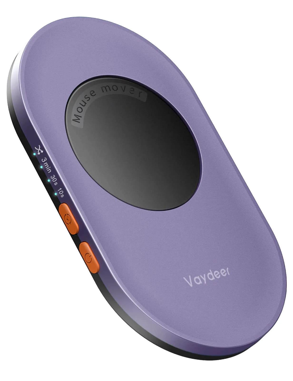Vaydeer Air 3 Mouse Jiggler with Adjustable Timer, Dark Blue | Keeps Computer Active — Light Purple / Button Control