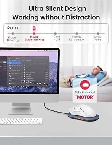 Vaydeer Mouse Mover Air 3 Light Purple | Undetectable & Noiseless, Simulates Realistic Movement thumbnail 4