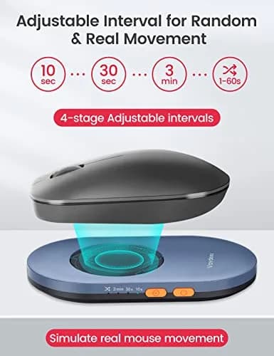Vaydeer Mouse Mover Air 3 Light Purple | Undetectable & Noiseless, Simulates Realistic Movement thumbnail 3