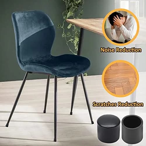 Auvotuis Black PVC Chair Leg Tips 19mm (0.75 Inch) | 32Pcs Round Floor Protectors for Hardwood thumbnail 5