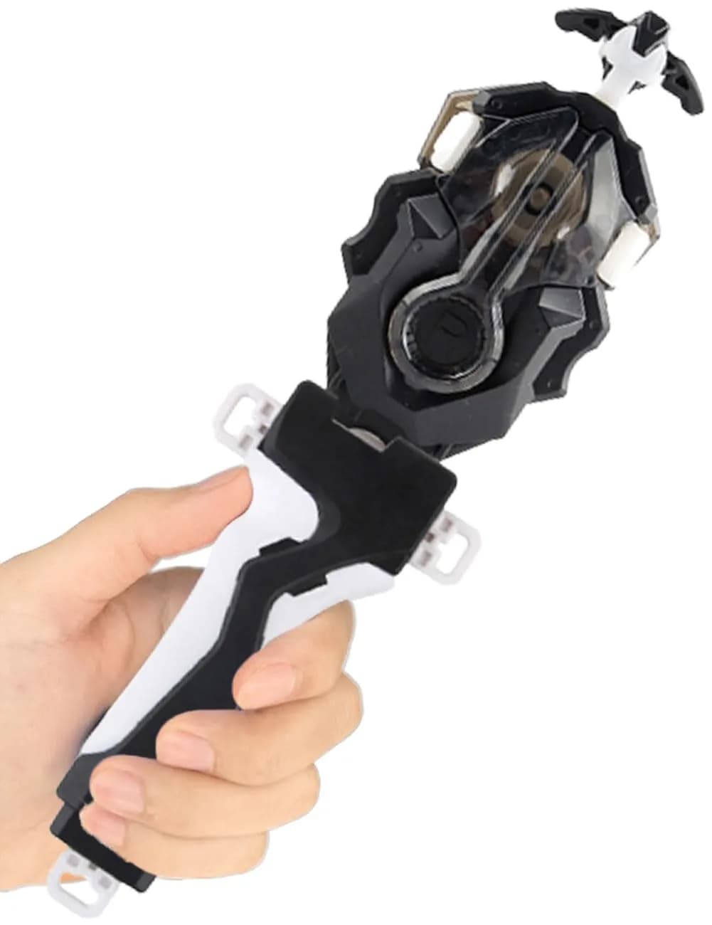 Battbeyle Blue Spinning Toy Top Launcher and Grip Set | ASTM-Tested for Kids 6+ — Black
