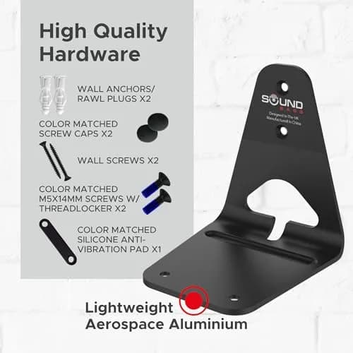 Sound Bass ERA300 Wall Mount Bracket Black Single Unit | Low Profile Mount for Sonos ERA 300 Speaker thumbnail 5