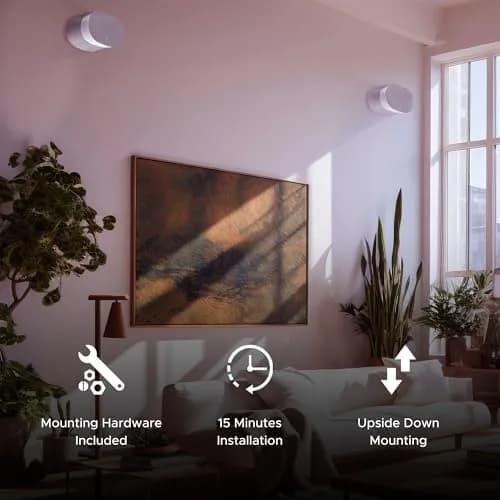 Sound Bass ERA300 Wall Mount Bracket White Single Unit | Low Profile Design for Sonos ERA 300 Speaker thumbnail 2