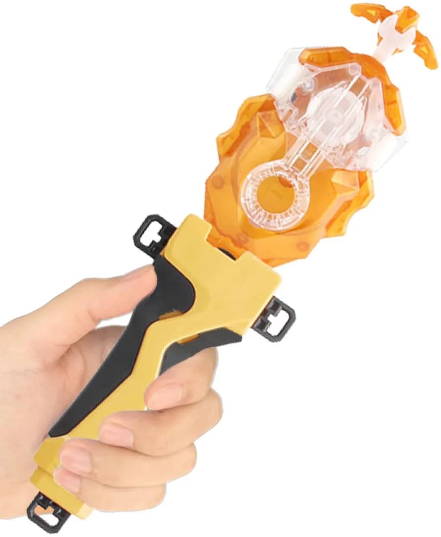 Battbeyle Blue Spinning Toy Top Launcher and Grip Set | ASTM-Tested for Kids 6+ — Golden