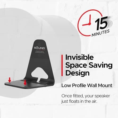 Sound Bass ERA300 Wall Mount Bracket Twin Pack (2pcs) | Low Profile Black Mounts for Sonos Era 300 Speakers thumbnail 3