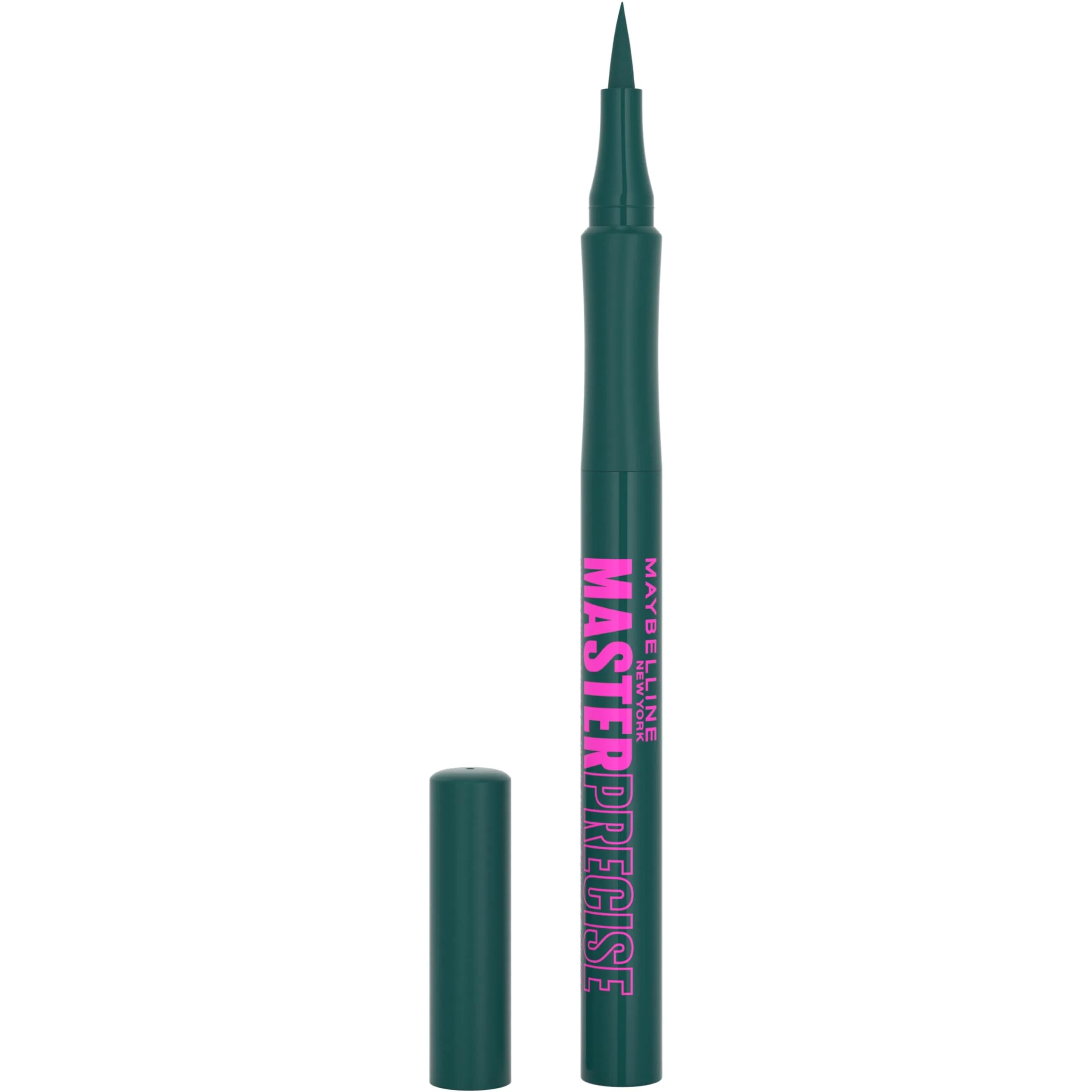 Maybelline Eyestudio Master Precise Liquid Eyeliner, Satin Black 1ml (0.034 Fl Oz) | Waterproof & Smudge-Proof for All-Day Wear — EMERALD