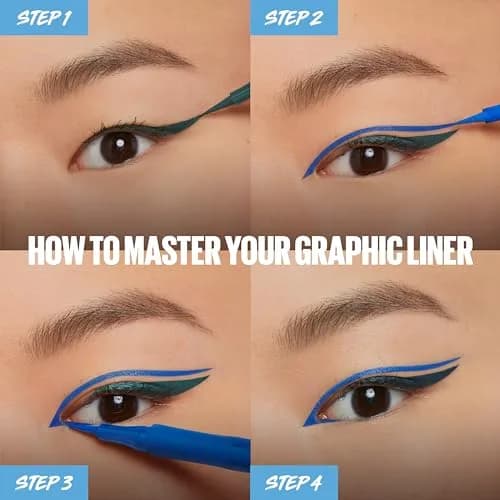 MAYBELLINE Master Precise All Day Liquid Eyeliner Emerald Green 0.342 fl oz (10.1 ml) | Waterproof Up to 30HR Wear thumbnail 7